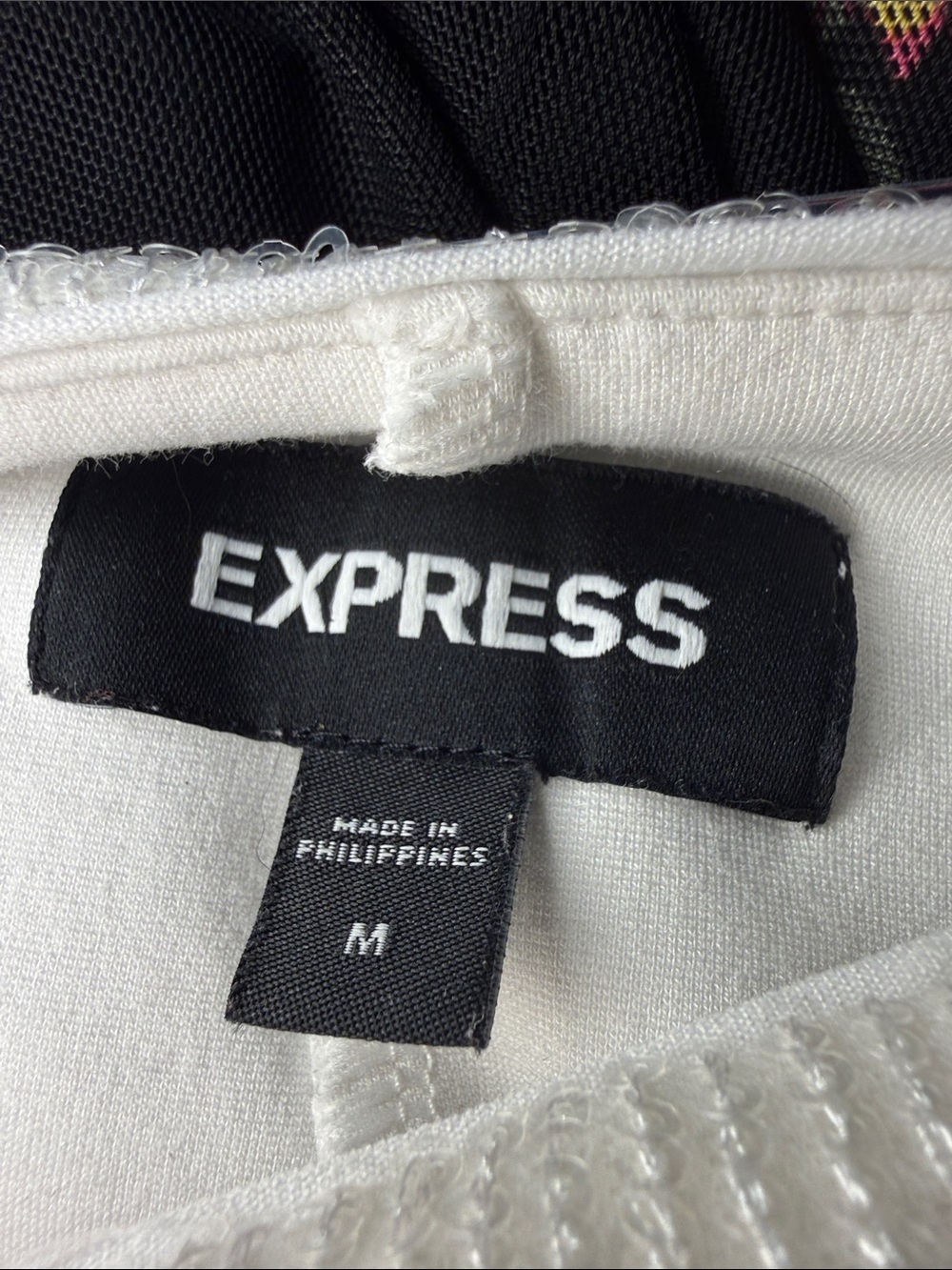 Express White Sequin Skort - Picture 3 of 4